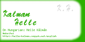 kalman helle business card